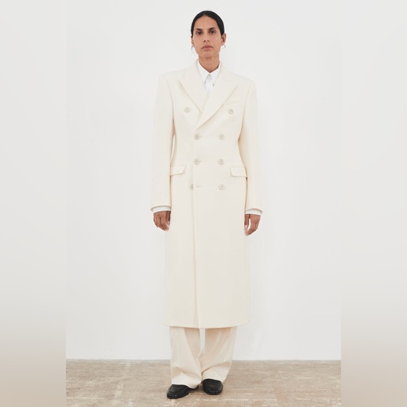 WARDROBE.NYC DOUBLE BREASTED COAT Off White